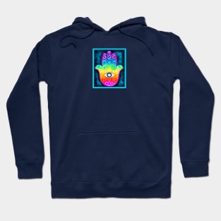 Rainbow Hamsa Evil Eye Protection Amulet Hoodie